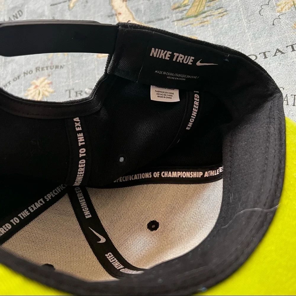 Nike Lebron James X Snap Back 10 Hat Cap Black Neon Lion